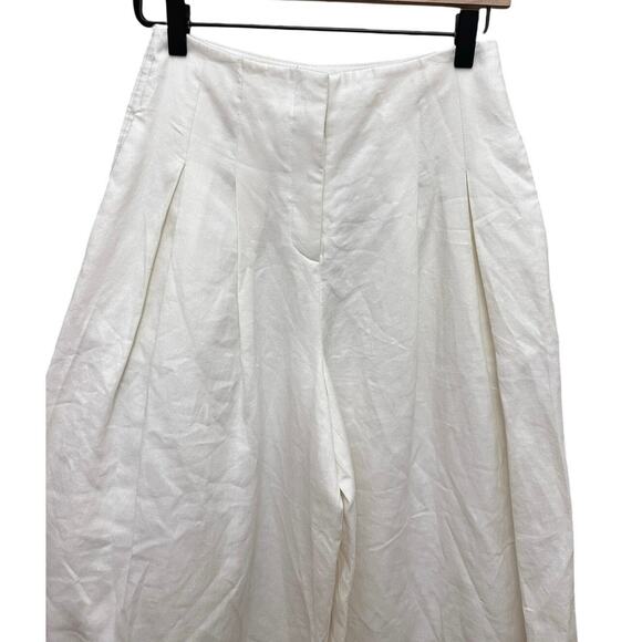 TWP‎ Drew Wide Leg Pants Size 0 White Linen - Picture 11 of 16